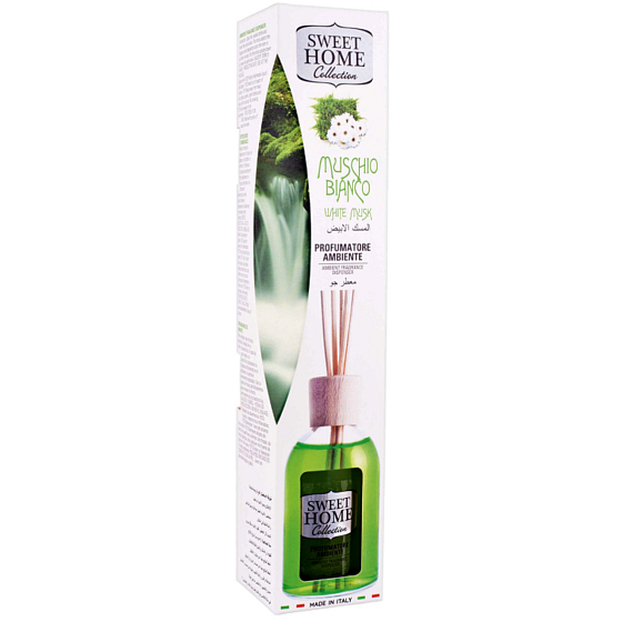 Sweet Home Bílý mech aroma difuzér s vonnými tyčinkami 100 ml