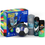 Rexona Euro 2024 Advanced Protection Invisible antiperspirant sprej 150 ml + Axe Jungle Fresh deodorant sprej 150 ml + Dove Men +Care Clean Comfort sprchový gel 250 ml + fotbalový míč + pumpa, dárková sada pro muže