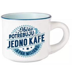 Albi Espresso hrneček - Občas potřebuju jedno kafe a pár milionů 45 ml