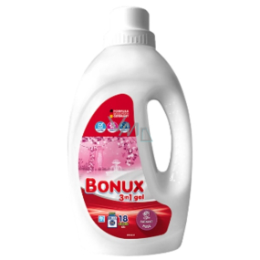Bonux Color Radiant Rose 3v1 tekutý prací gel na barevné prádlo 18 dávek 0,9 l