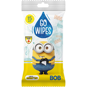 Go Wipes dětské vlhčené ubrousky s motivem Mimoňů, 15 ks