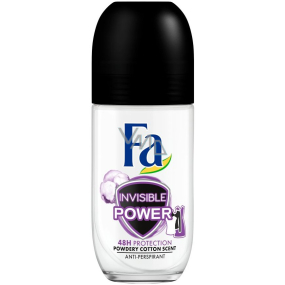 Fa Invisible Power Powdery Cotton Scent 48h kuličkový antiperspirant deodorant roll-on pro ženy 50 ml