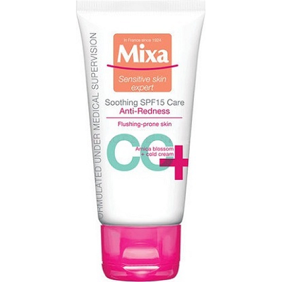 Mixa Soothing CC Care Anti-Redness SPF15 zklidňující péče proti začervenání 50 ml