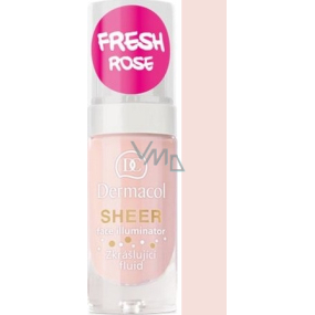 Dermacol Sheer Face Illuminator zkrášlující fluid Fresh Rose 15 ml
