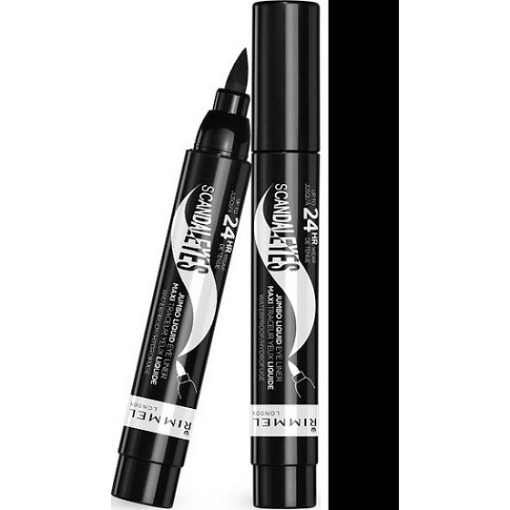 Rimmel London Scandaleyes Jumbo Liquid Eyeliner voděodolné oční linky 001 Black 3 ml