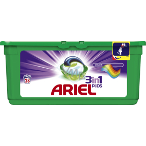 Ariel 3v1 Color gelové kapsle na praní prádla chrání a oživují barvy 28 kusů 837,2 g