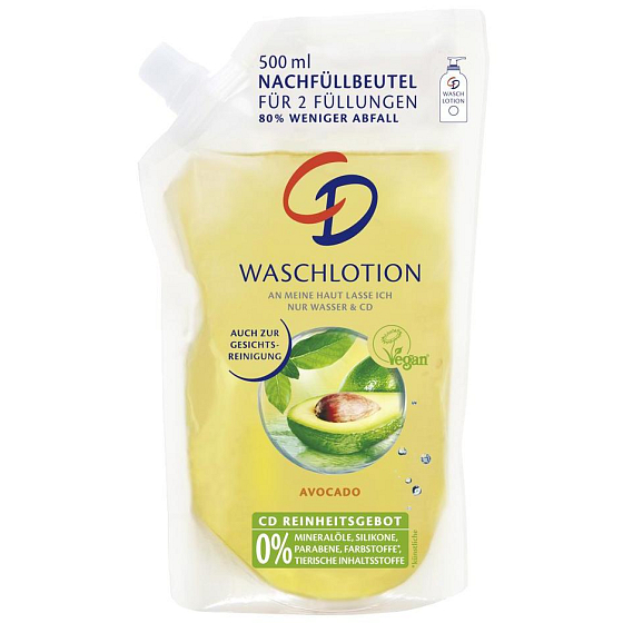 CD Avocado tekuté mýdlo náhradní náplň 500 ml