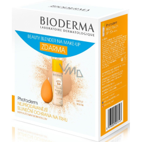 Bioderma Photoderm Nude Touch SPF 50 tónovaný fluid Světlý odstín 40 ml + Beauty Blender houbička na make-up, kosmetická sada