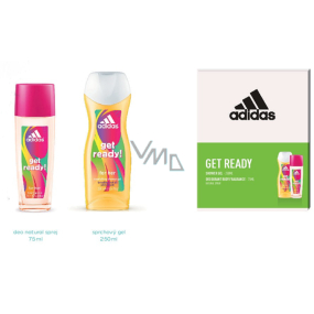 Adidas Get Ready! for Her parfémovaný deodorant sklo pro ženy 75 ml + sprchový gel 250 ml, kosmetická sada