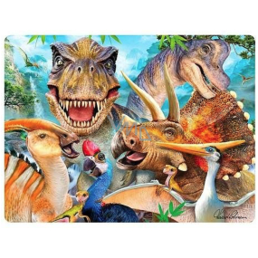 Prime3D pohlednice - Dinosaurus Selfie 16 x 12 cm