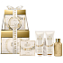 Grace Cole Bergamot, Ginger & Lemongrass mycí gel 50 ml + krém na ruce a tělo 2 x 50 ml + perly do koupele 80 g + mycí houba, kosmetická sada pro ženy