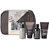 Sunkissed Travel Bag Skin Expert sprchový gel 100 ml + šampon na vlasy 100 ml + peeling na obličej 50 ml + tělové mléko 50 ml + kosmetická taštička, kosmetická sada pro muže