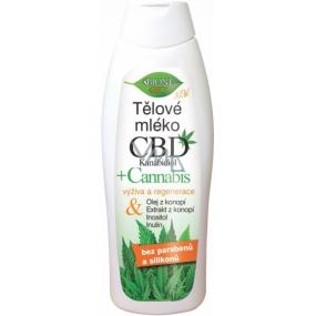 Bione Cosmetics CBD Kanabidiol tělové mléko pro všechny typy pokožky 500 ml