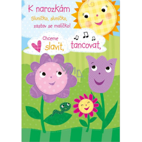 Ditipo Hrací přání K narozkám Jitka Molavcová a Madla Hornová, Karel Vágner se svým orchestrem Sluníčko 224 x 157 mm