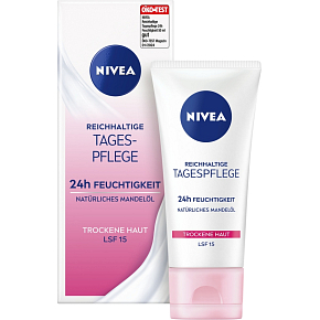 Nivea Essential Výživný denní krém pro suchou až citlivou pleť SPF15 50ml Nivea Essential Výživný denní krém pro suchou až citlivou pleť SPF15 50ml