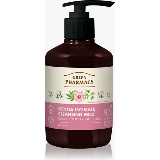 Green Pharmacy Gel na intimní hygienu s ovsem a bavlnou, 370 ml