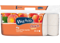 Big Soft Peach Broskev parfémovaný toaletní papír 200 útržků 2 vrstvý 10 rolí