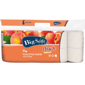 Big Soft Peach Broskev parfémovaný toaletní papír 200 útržků 2 vrstvý 10 rolí