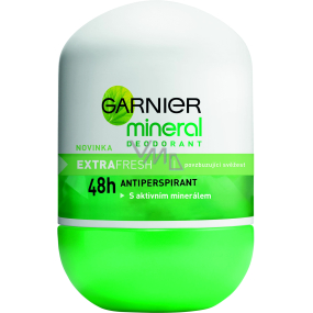 Garnier Mineral Extra Fresh kuličkový deodorant bez alkoholu roll-on pro ženy 50 ml