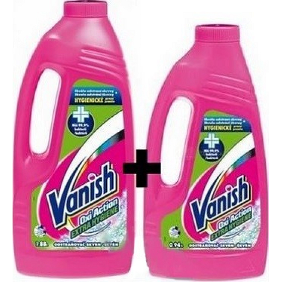 Vanish Oxi Action Extra Hygiene tekutý odstraňovač skvrn 1,88 l + 0,94 l