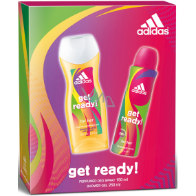 Adidas Get Ready! for Her deodorant sprej 150 ml + sprchový gel 250 ml, dárková sada