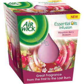 Air Wick Essential Oils Infusion Horské květy vonná svíčka ve skle 105 g
