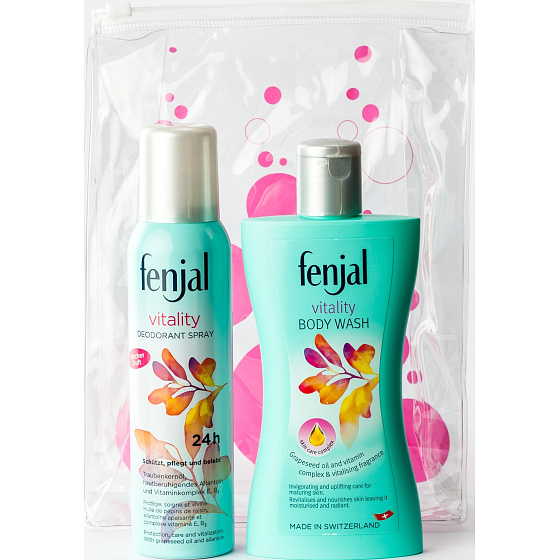 Fenjal Vitality sprchový krém 200 ml + deodorant sprej pro ženy 150 ml, kosmetická sada