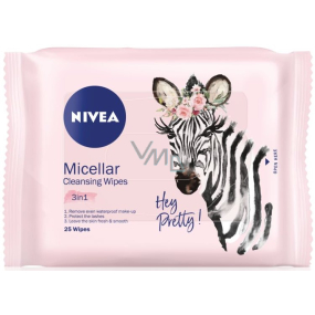 Nivea 3v1 Micelární čisticí pleťové ubrousky pro všechny typy pleti 25 kusů