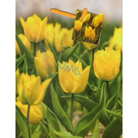 Nekupto Dárková papírová taška 23 x 18 x 10 cm Žluté tulipány 1445 01 KFM