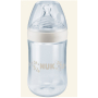 Nuk Nature Sense Láhev plastová kojící latexová savička 0 - 6 měsíců, velikost savičky S 260 ml