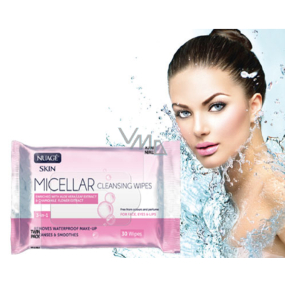 Nuagé Micellar Aloe Vera, vitamín E & extrakt z heřmánku 3v1 micelární vlhčené ubrousky 25 kusů