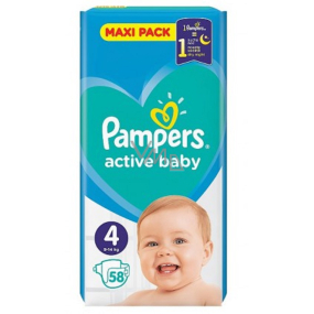 Pampers Active Baby Maxi Pack 4 9-14 kg plenkové kalhotky 58 kusů