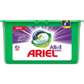 Ariel 3v1 Lavender Freshness gelové kapsle na praní prádla 35 kusů 945 g