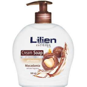 Lilien Exclusive Macadamia krémové tekuté mýdlo dávkovač 500 ml
