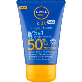 Nivea Sun Kids Protect & Care OF50 5v1 cestovní mléko na opalování pro děti 50 ml