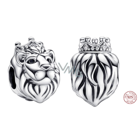 Charm Sterlingové stříbro 925 Královský lev, korálek na náramek symbol