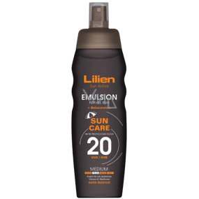 Lilien Sun Active Emulsion SPF20 voděodolná emulze sprej na opalování 200 ml