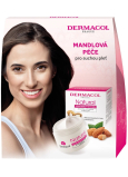 Dermacol Mandlová péče Natural výživný denní krém 50 ml + bohatý noční krém 50 ml, kosmetická sada pro ženy