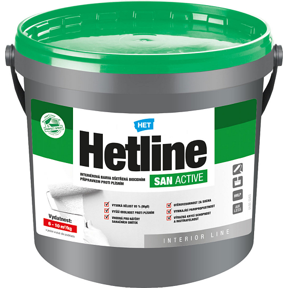 Het Hetline San Active protiplísňová malířská barva, 1,5 kg