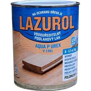 Lazurol Aqua P UREX V1301 polomat odolný lak na dřevo bezbarvý, 600 g Lazurol Aqua P UREX V1301 polomat odolný lak na dřevo bezbarvý, 600 g