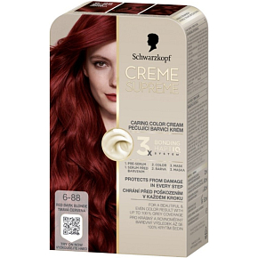 Schwarzkopf Creme Supreme barva na vlasy 6-88 tmavě červená 60 ml