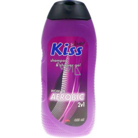 Mika Kiss Silver for Woman Aerobic 2v1 sprchový gel a šampon 400 ml