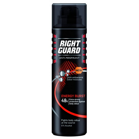 Right Guard Energy Burst deodorant sprej pro muže 150 ml