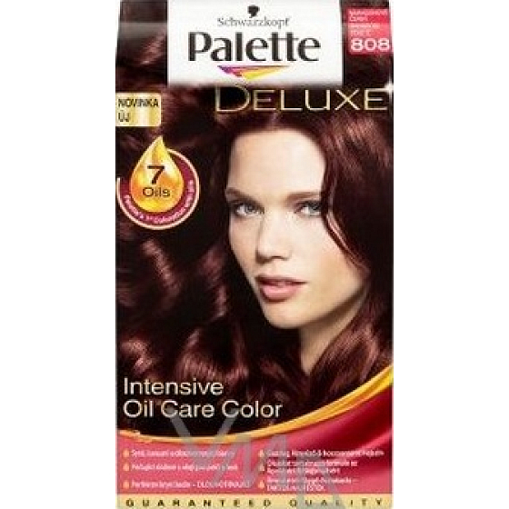 Schwarzkopf Palette Deluxe pečujících 7 olejů barva na vlasy 808 Mahagonově černá