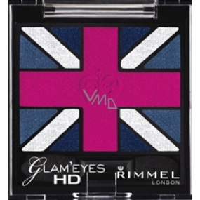 Rimmel London Glam Eyes HD Eyeshadow oční stíny 008 True Union Jack 2,5 g