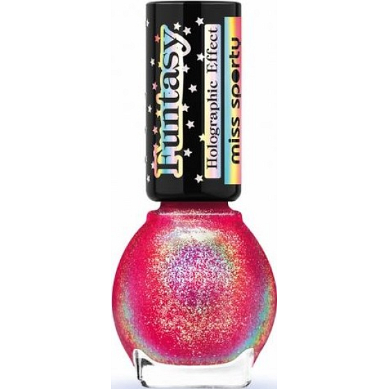 Miss Sporty Funtasy Holographic Effect lak na nehty s holografickým efektem 030 Electron Pink 7 ml