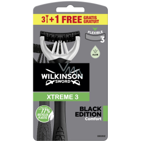 Wilkinson Xtreme 3 Black Edition holicí strojek pro muže 4 kusy