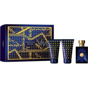 Versace Dylan Blue toaletní voda pro muže 50 ml + sprchový gel 50 ml + balzám po holení 50 ml, dárková sada