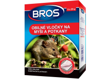 Bros Obilné vločky proti myším, krysám a potkanům 5 x 20 g
