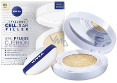 Nivea Hyaluron Cellular Filler 3v1 pečující tónovací krém make-up v houbičce 01 Light 15 g